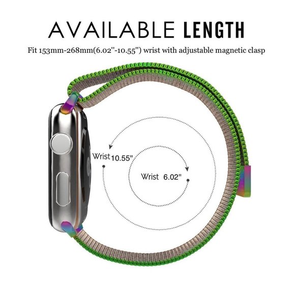 Milanese Magnetic Loop Band For Apple Watch 6 5 4 3 2 1 - Purple - Picture 3 of 4